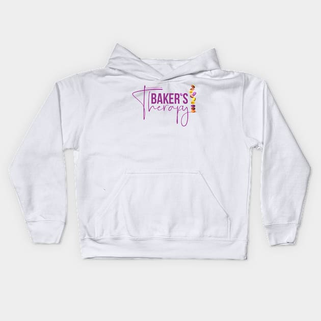 Baker's Therapy with Cookies Kids Hoodie by Terra Kelly